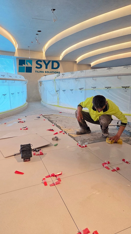 Home floor tiling